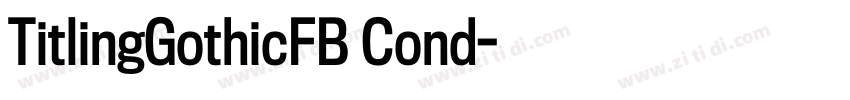 TitlingGothicFB Cond字体转换